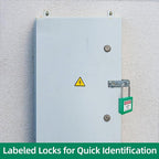 5pcs Green LOTO Locks Set - Keyed Different, 2 Keys Per Lock, OSHA Compliant, Safety Padlocks for Electrical Lockout Tag Out Kits