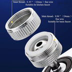 Splash Protector 1080°Universal Rotation Female Faucet Aerator with Up and Down Water Outlet for Dual-function,Universal Bathroom Rotatable Tap Nozzle Kitchen Sink Aerator Chrome Finished