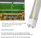 T8 LED Tube Lights 4ft,f40t12 Fluorescent Bulb Replacement,36W 3600lm,Daylight White 5000K,G13 4ft LED Bulbs,T12 Fluorescent Light Bulbs 48inch,Dual-Ended Power,Ballast Bypass,Pack of 10