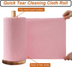 80 Pack Microfiber Cleaning Cloth Roll,Lint Free Rags & Tear Away Reusable Towels Washable Scratch,Ultra Absorbent Dish Rags(12" x 12") for Car Kitchen Home Garage-Pink