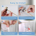 Hibbent Toilet Handle Tank Flush Lever Replacement Compatible with TOTOTHU004-CP Trip Lvr for ST701, CST854, CST884, Side Mount Toilet Tank Flush Lever, Gold