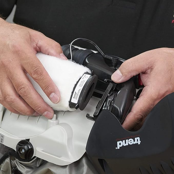 TREND AirShield Pro Full Faceshield Twin Pack, Battery Powered Air Circulating Dust Protector for Woodworking, 0.6 Micron Filtration, U*AIR/PRO/D7