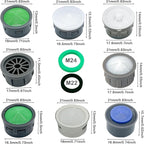 Faucet Aerator 2.2 GPM Plugin Restrictor Replacement Parts For Bathroom or Kitchen Plug-In Aerator (8 Sets With Gasket)