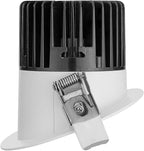 Maxxima 4" Canless Sloped Recessed Anti-Glare LED Downlight, For Sloped Ceilings, 1000 Lumens, IC Rated, 5 Color Temperature Selectable 2700K/3000K/3500K/4000K/5000K, Dimmable, Round White Trim 90 CRI