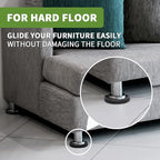 Felt Furniture Sliders for Hardwood Floors 8 PCS - 3 1/2 inch Furniture Moving Slider – Heavy Duty Felt Movers Sliders Chair Legs Floors Protectors (for Hardwood Floors) Brown