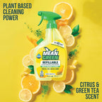 Mean Green Refillable Ultra Powered CONCENTRATE Multi Purpose Cleaner, Citrus & Green Tea, 14.3 fl oz