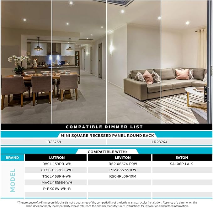 LUXRITE 4 Inch Ultra Thin Square LED Recessed Lighting, 5 Color Temperature Options 2700K - 5000K, Dimmable Downlight, 10W, IC Rated, Wet Rated, Canless LED Recessed Light (12 Pack)