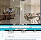 LUXRITE 4 Inch Ultra Thin Square LED Recessed Lighting, 5 Color Temperature Options 2700K - 5000K, Dimmable LED Downlight, 10W, IC Rated, Wet Rated, Canless LED Recessed Light, ETL Listed (6 Pack)