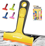 DIYSELF-Razor-Blade-Scraper, 1 Pack Razor Blade Scraper, Extra 5 PCS Orange Plastic Blades, Razor Blade Scraper Tool for Cleaning, Glass Scraper for Windows, Razor Scraper Tool for Car, Cooktop