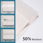 SmartWings Motorized Zebra Shades Work with HomeKit, Alexa, Google Home, 60% Blackout Light Filtering Day Night Sheer Blinds, Privacy Light Control, for Home/Office, Customized, Ivory