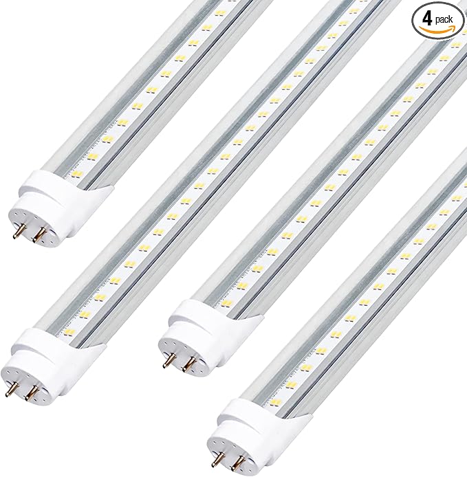 LED Bulbs 3ft Type A+B Replacemen for T8 Fluorescent Light Bulbs 36 inch,18W 2200LM 5000K Clear Cover Super Bright,Plug & Play,Didn't Have to Modify Your Fixture or Anything(4-Pack)