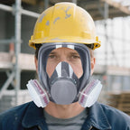 Full Face Reusable Respirator Gas Mask with Filter for Chemical Painting Dust Epoxy Welding Construction Works
