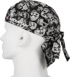 ARCCAPTAIN 2PC Welding Doo Rag, Welding Cap, Protective Welders Cap, Welding Hats for Men, Fireproof Cotton and Durable for Safety, Skull, XL Size