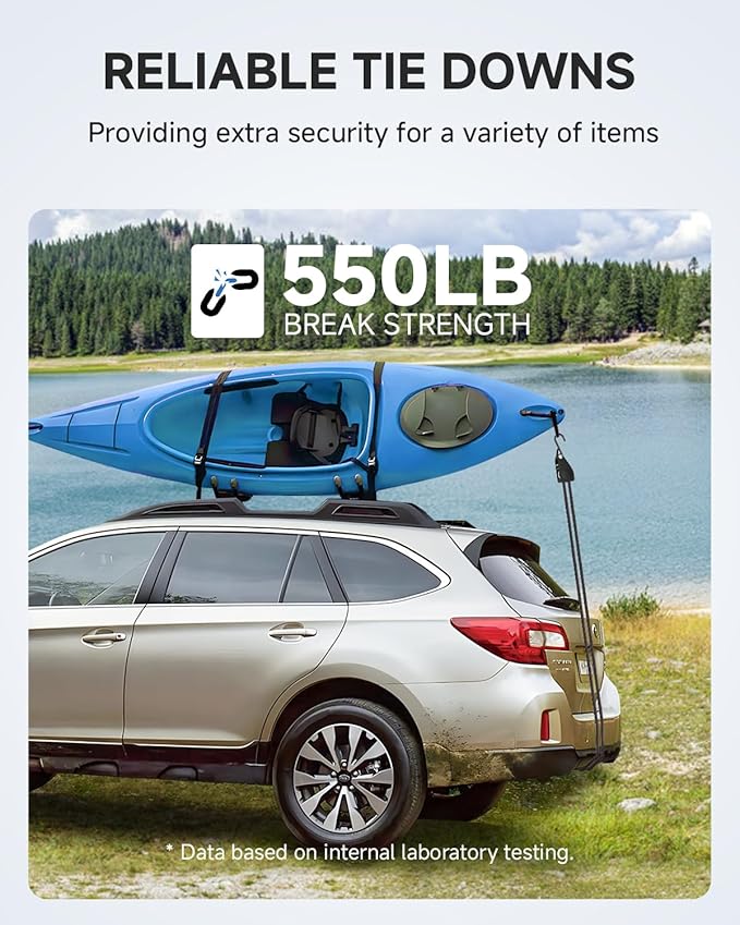 Fondwell 1/4" Rope Tie Downs Ratchet: 4 Pack of Kayak Storage Straps Heavy Duty - Ratcheting Cargo Straps for Various Hanging and Strapping