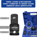 11pcs Impact Adapter and Reducer Set and Universal Joint Swivel Socket Adapter Set, 1/4" 3/8" 1/2" 3/4" 1" Drive Socket Adapter Set, Cr-Mo Steel,With a Storage Case.