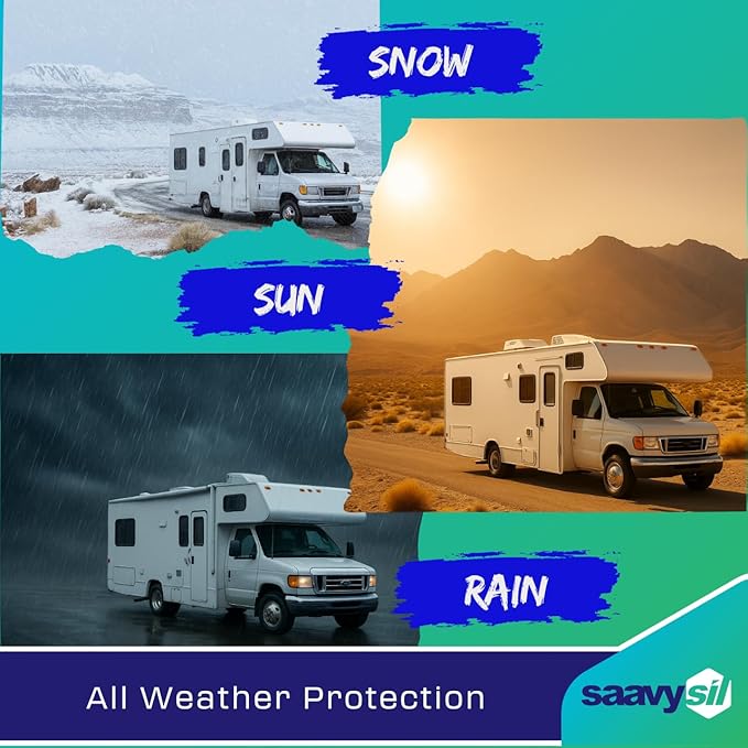 Pure Silicone Roof Coating & Leak Repair, No Primer Needed, One Coat, Self-Leveling, 1-Hour Rain Ready, Waterproof & UV Resistant for RV, Metal, Concrete & Flat Roofs -1 Gallon White