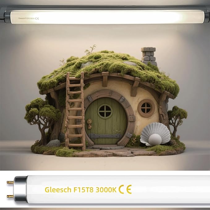 15W 18" T8 Fluorescent Linear Tube Bulb F15T8/WW Warm White Light 3000K Medium Bi-Pin G13 Base 6 Pack