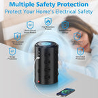 Surge Protector Power Strip,Desk Charging Station with 15W Wireless Charger, Multiple Outlets Charging Station with 16 AC Outlets & 5 USB (2 USB C) Port, for Home, Office, Dorm Room（10FT）