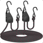 Fondwell 1/4" Tie Downs Ratchet Straps: 2 Pack of Adjustable Grow Light Rope Hangers - Mini Ratchet Straps for Various Hanging and Strapping