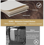 Double Hanging Closet Unit, Modular Closet System, Wood Closet System Organizer with Storage for Walk In Closets, Clothing Rack Wardrobe Closet for Hanging Clothes, Bedroom, Black, 34.5"W