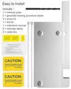 Generator Interlock Kit Fit for Aker Panel, 3 1/4 to 4 Inch Spacing Between Main and Generator Breaker,Professional and Interlock Kit