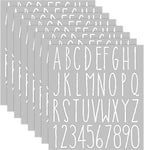 8 Sheets Vinyl Letter Stickers Waterproof Self Adhesive Letter Numbers Alphabet Modern Mailbox Numbers Sticker for Back to School DIY Mailbox House Home Business Address(3 Inch,White)