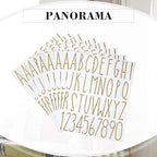 8 Sheets Vinyl Letter Stickers Waterproof Self Adhesive Letter Numbers Alphabet Modern Mailbox Numbers Sticker for Back to School DIY Mailbox House Home Business Address(3 Inch,Gold)