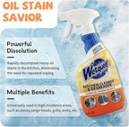 WETQUEEN All Purpose Cleaner Spray, Powerful Kitchen Degreaser Foam Spray, Stubborn Stains Cleaner for Kitchen, Bathroom, Cooker, Countertops, Tiles, Dual-Spray Nozzle, Lemon Scent, 16.91 Fl Oz