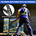 Ratchet Straps Heavy Duty Tie Down Strap Ratchet Tie Downs Ropes with Hooks 4 Pack-1" x 15 FT-2200 LB,Cargo/Truck Motorcycle Rope for Trucks Accessories-Black