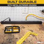 Iron Forge Cable 9 Outlet Heavy Duty Surge Protector Power Strip with Built-in Circuit Breaker, 14/3 SJT Black & Yellow with 9 ft Extension Cord