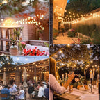 Minetom 20Pack S14 Replacement Light Bulbs - 11 Watt Warm Incandescent Edison Light Bulbs with E26 Medium Base for Commercial Grade Outdoor Patio String Lights