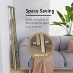 GameGem 4 Step Ladder, Folding Step Stool with Anti-Slip and Wide Pedal, Gold Ladder with Handgrip, Lightweight Aluminum Space Saving Stepladder for Home and Kitchen, 300 lbs Capacity