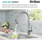 KRAUS Coda 2-Function Single Handle Pull Down Kitchen Faucet in Spot-Free Stainless Steel, KPF-1626SFS