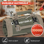 Tool Roll Up Bag, Gifts for Men Dad Husband Him Christmas, Mens Stocking Stuffers, Portable Tools Box Storage for Men, Heavy Duty Tool Organizer W/Detachable Pouches for Electrician Mechanic Carpenter