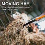 5 Tine Pitchfork for Gardening, Heavy Duty Pitchfork with Fiberglass Handle, Garden Fork for Mulching, 58 Inches