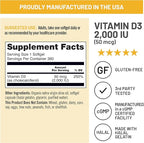 NatureWise Vitamin D3 2000iu (50 mcg) 1-Year Supply for Immune Support, Healthy Muscle Function, and Bone Health - Non-GMO, Gluten Free in Organic Extra Virgin Olive Oil, (Mini Softgel), 360 Count