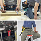 MUTUACTOR 1 PCS Magnetic Tool Belt Clip,Anti-Slip Heavy-Duty Magnetic Mount Tool Belt Holster,Quickly Access Rubber Coated Magnetic Belt Clip for Organizing Screwdrivers Hammers Wrenchs