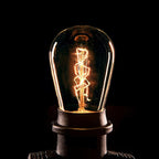 Hometown Evolution, Inc. E26 Commercial String Lights with 16 Gauge Wire (50 Foot 25 Socket, S14 Zig Zag Edison 11 Watt Bulbs)