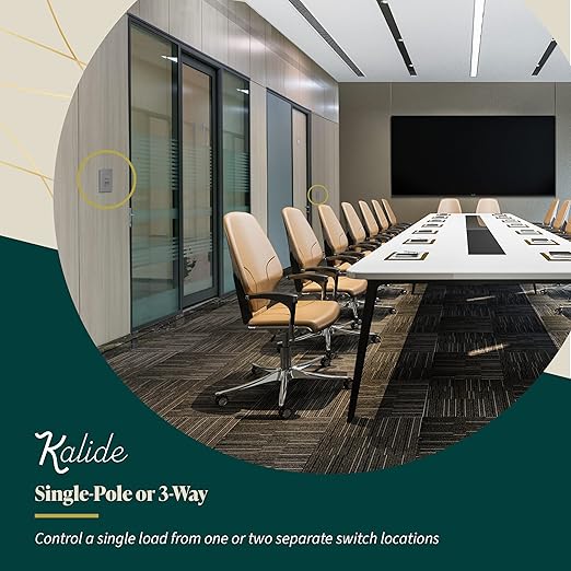 TOPGREENER Kalide 0-10V Dimmer Light Switch, LED Dimmer Switch, Low Voltage Dimmer, 3-GYay or Single Pole, 120VAC 60Hz, 120VAC 10A/ 277VAC 5A LED, TGSDS-010-GY, Gray