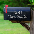 Personalized Mailbox Decal Set of 2 Decals With Street Address & Street Name Custom Design Mailbox Sticker Vinyl Letters VWAQ-CMB4 (SILVER)