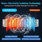 Electric Tankless Water Heater, 13kW 240V on Demand Instant Endless Electric Hot Water Heater for Residential Whole House Shower, Self-Modulating LED Display Knob Control, CSA Certified, Space Saving