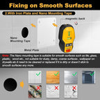 PREXISO 2-in-1 Rechargeable Cross Line Laser Level with Magnetic Stud Finder, Compact Line Lasers with LED Bubble Vials for Accurate Marking, Stud Detector Wall Scanners for Hanging Frames & Pictures