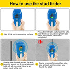 Stud Finder Wall Scanner Wood and Metal Detector Sensor for 3/4 inch Thickness Wall (ST102-Blue)