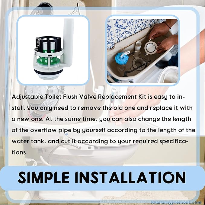 Toilet Flush Valve Replacement Parts Compatible with Toto THU Series Tower,for Two Piece Toilets, for 3-Inch Flush Hole,Including Repair Kits (Two-piece toilets)