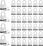 Keyed Padlocks, Laminated Steel Padlock, Keyed Alike Locks with Same Keys, PE Plastic Hoop, The Lead Content of This Pad Lock complies with CA65, 40 Pack