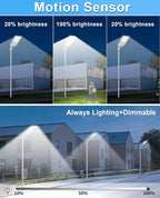 JAYNLT X-8500W Solar Street Lights,6500K Commercial Parking Lot Light Dusk to Dawn Dusk to Dawn,IP68 Waterproof Flood Security Street Lights Motion Sensor for Yard,Street