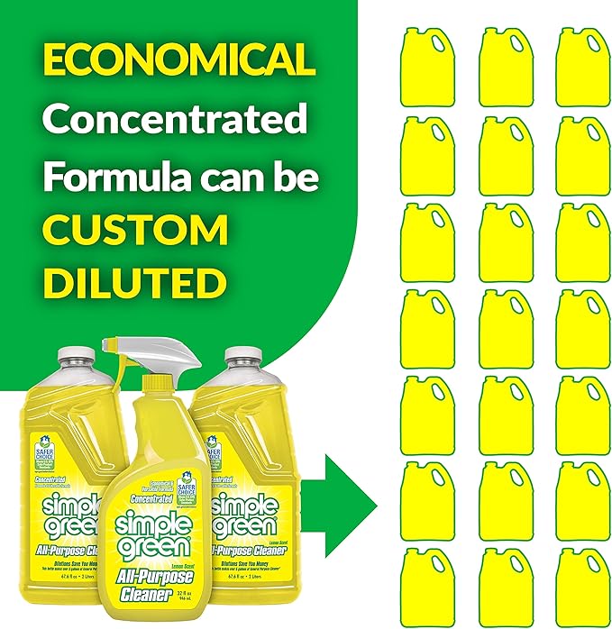 Simple Green All Purpose Cleaner Spray and Refill, Green, 3 Piece Set, 1 Count (Lemon)