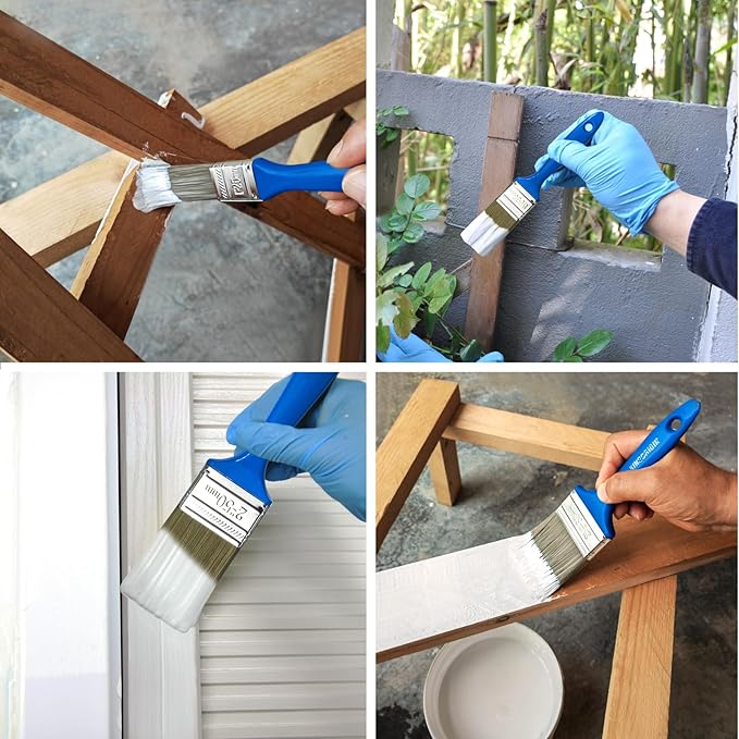 King Origin Small Paint Brush Set, 50 Pcs, 1/2 Inch (13 mm) Mini Paint Brushes for Detailed Painting, Touch-Ups, Crafts, Furniture, DIY Painting