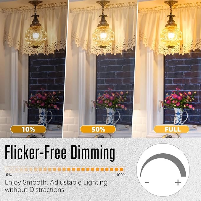 Edison Bulbs 60 watt Equivalent LED, E26 Bulb Dimmable, Soft White 2700K, ST58 Vintage Light Bulbs, 90+ CRI, 6W 600LM, E26 Medium Base, Clear Glass, 18 Pack