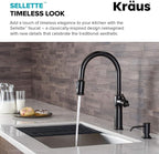 KRAUS KPF-1682ORB Sellette Single Handle Pull-Down Kitchen Faucet, Oil Rubbed Bronze